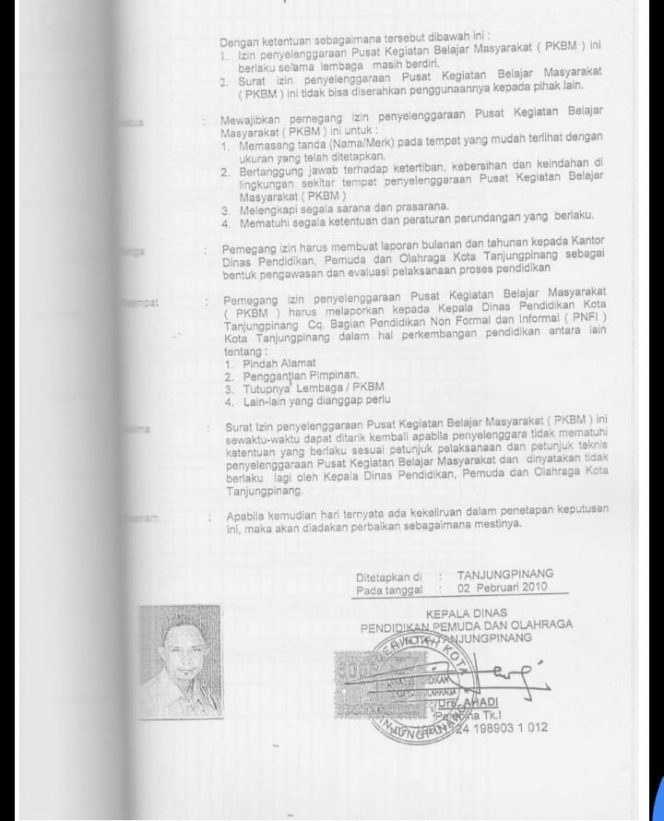 
					Berbanding Terbalik Dengan PKBM Lain ASN Disdik Tanjungpinang Miliki Izin PKBM Sepanjang Masa