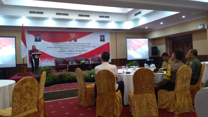
					Ketua FKPT Kepri Reni Yusneli saat memberikan kata sambutan.