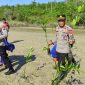 Sambut Hari Bhayangkara Ke-77, Satpolairud Polres Natuna Tanam 500 Pohon Mangrove
