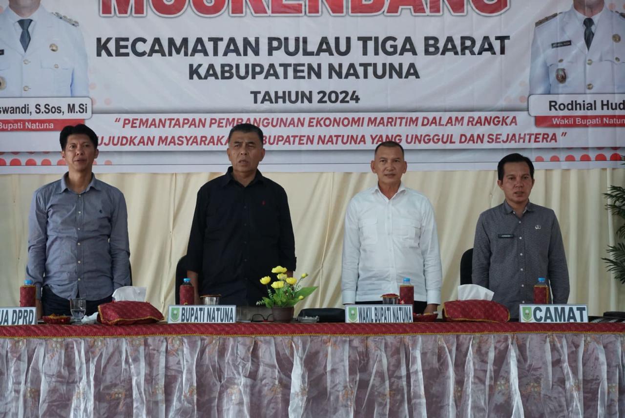 Bupati dan Wabup Natuna Hadiri Musrenbang Kecamatan Pulau Tiga Barat Bupati dan Wabup Natuna Hadiri Musrenbang Kecamatan Pulau Tiga Barat