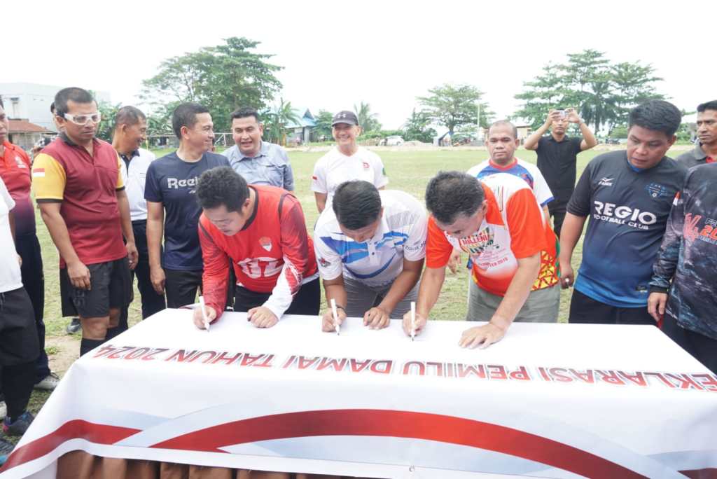 Melalui Olahraga Bersama, Pemda dan Forkopimda Natuna Deklarasikan Pemilu Damai