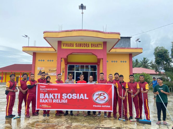 
					Sambut HUT Bhayangkara ke 78, Polres Natuna Gelar Bakti Religi dan Baksos