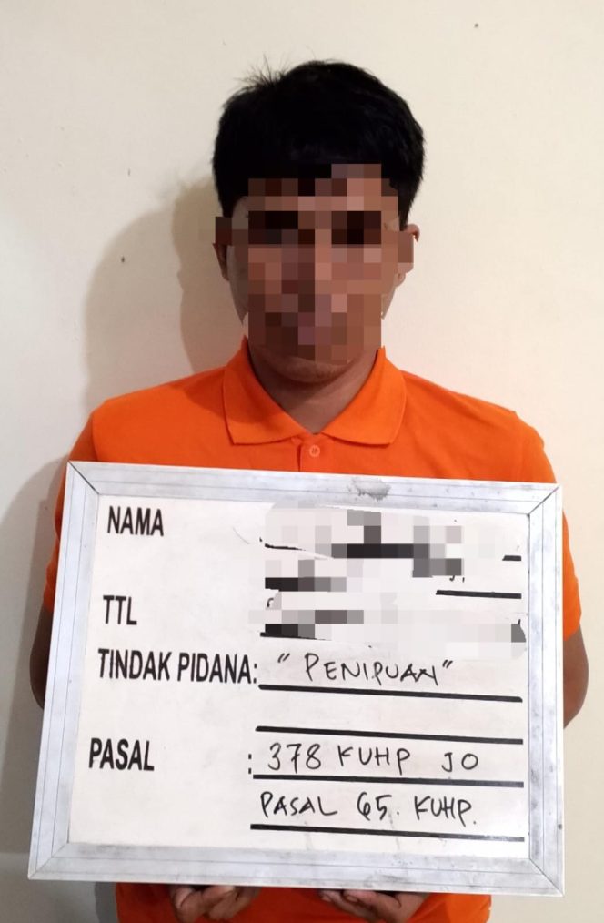 
					Tersangka H (33) penipuan pekerjaan di Bintan, Minggu (14/07/2024)