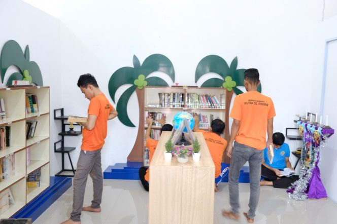 Suasana Perpustakaan Rutan Kelas I Tanjungpinang, Kamis (02/01/2025)-Rutan Tanjungpinang