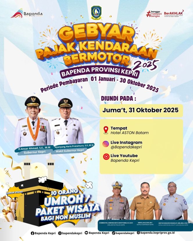 
					Flyer Gebyar Pajak Kendaraan bermotor. (Diskominfo Kepri)