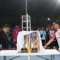 Suasana Pembukaan Turnamen Volly Ball BWS CUP 2025 di Lapangan Voli Pantai Piwang, Selasa (19/08/2025). (Diskominfo Natuna)