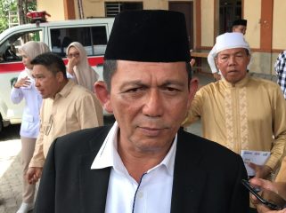 Gubernur Kepri, Ansar Ahmad saat diwawancarai awak media, Senin (20/10/2025). (Nzl)
