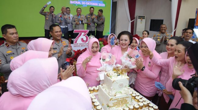 Suasana kemeriahan hari puncak HKGB di Polda Kepri.(foto : Bid Humas Polda Kepri)