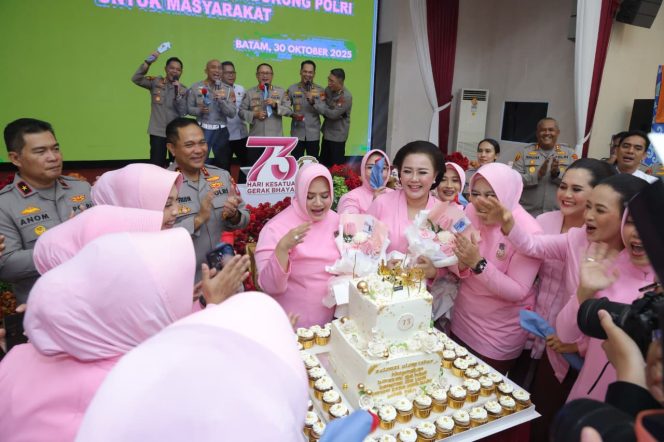 Suasana kemeriahan hari puncak HKGB di Polda Kepri.(foto : Bid Humas Polda Kepri)