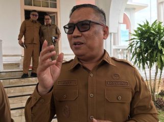 Wakil Gubernur Kepri, Nyanyang Haris Pratamura saat diwawamcarai awak media. (Nzl)