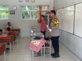 Suasana sosialisasi di salah satu SMPN di Tanjungpinang.(foto Humas Polresta Tanjungpinang)