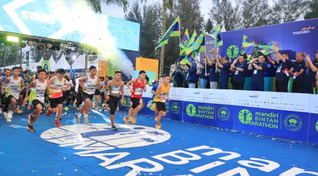 Suasana Start Iven Mandiri Bintan Marathon.(Foto : Humpro Pemkab Bintan)