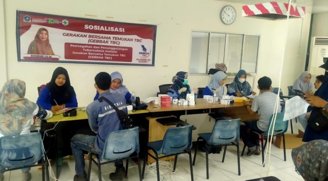 Suasana Skrining penyakit TBC oleh Dinkes Bintan.(foto : Humpro Pemkab Bintan)