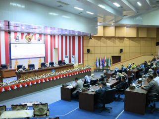 Suasana rapat Paripurna DPRD Bintan.(Foto : Humpro Pemkab Bintan)