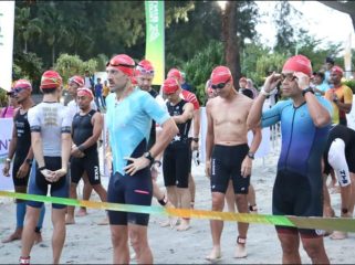 Triathlon salah satu iven wisata olahraga yang ada di Kabupaten Bintan.(Foto : Humpro Pemkab Bintan)