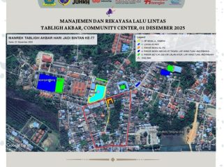 Ilustrasi rekayasa lalu lintas pada puncak hari jadi Bintan.(Foto : Humpro Pemkab Bintan)