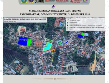 Ilustrasi rekayasa lalu lintas pada puncak hari jadi Bintan.(Foto : Humpro Pemkab Bintan)