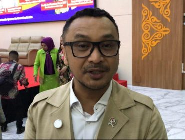 Wakil Menteri Kebudayaan Republik Indonesia, Giring Ganesha saat memberikan keterangan. (Nuzli Rhamadhani)