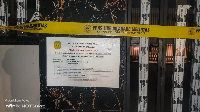 
					PPNS Line Satpol-PP Kota Tanjungpinang, Kamis (02/01) malam. Foto: Kepri.info