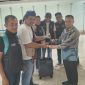 Rombongan PWI Kepri disambut panita HPN, Jum'at (06/02) F-PWI Kepri.
