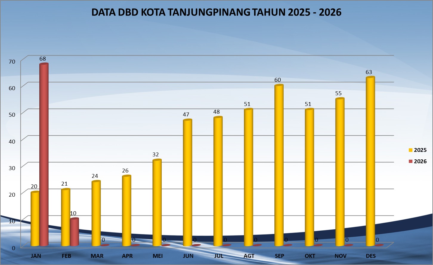 Waspada, Kasus DBD di Tanjungpinang Naik Jadi 68 Kasus per Januari 2026