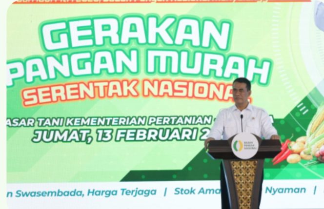 
					Menteri Pertanian (Mentan) Andi Amran Sulaiman sekaligus Kepala Badan Pangan Nasional, Jum'at (13/02) F-Kementrian Pertanian 