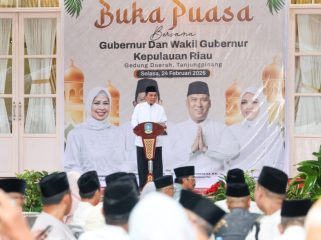 Pemerintah Provinsi Kepulauan Riau menggelar kegiatan Buka Puasa Bersama Ramadhan 1447 Hijriah/2026 Masehi di Halaman Belakang Gedung Daerah, Tanjungpinang, Selasa (24/2). F-Kominfo Kepri 