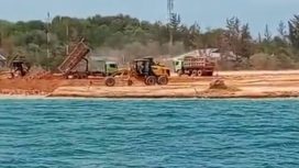 Dugaan Aktivitas Penimbunan Secara ilegal yang diduga dilakukan oleh PT Gandasari Shipyard Bintan belum lama ini, Rabu (25/02) F-KEPRI.INFO