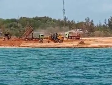 Dugaan Aktivitas Penimbunan Secara ilegal yang diduga dilakukan oleh PT Gandasari Shipyard Bintan belum lama ini, Rabu (25/02) F-KEPRI.INFO