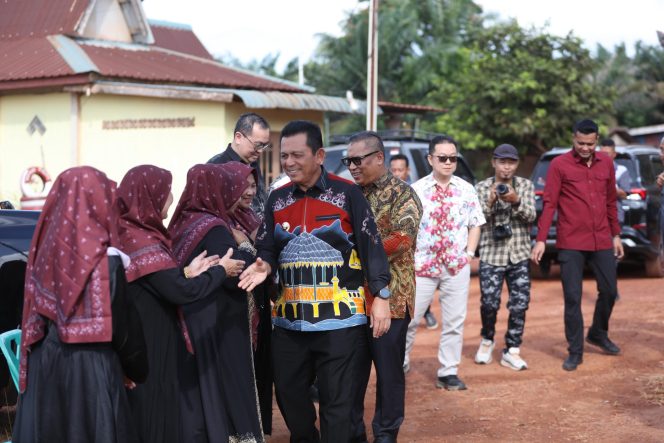 
					Gubernur Kepri, H. Ansar Ahmad dan Wakil Gubernur Nyanyang Haris Pratamura disambut warga saat meresmikan listrik 24 Jam di Kampung Tembesi Sidomulyo RW 006 Kecamatan Sagulung Kota Batam, Sabtu (31/01) lalu. F-Kominfo Kepri 