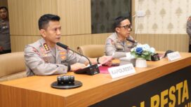 Kapolresta Tanjungpinang Kombes Pol Indra Ranu Dikarta, S.I.K., M.Si, bersama Kabag Ops Polresta Tanjungpinang AKP Iwan Nopriawan, S.H. Kamis (12/03). F-Humas Polresta Tanjungpinang