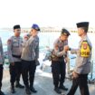 Personil Satpolairud saat menyabut Kapolresta Tanjungpinang, Kombes Pol Indra Ranu Dikarta, Senin (16/03) F-Humas 