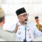 Wali Kota Tanjungpinang, H. Lis Darmansyah, S.H., pimpin apel pagi sempena Hari Ulang Tahun Satpol PP ke-76 dan Satlinmas ke-64, di halaman Kantor Satpol PP Kota Tanjungpinang, Selasa (3/3).