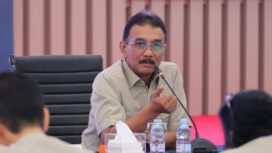 Sekretaris Jenderal (Sekjen) ATR/BPN, Dalu Agung Darmawan, saat ditemui di Kantor Kementerian ATR/BPN, Jumat (13/03/2026). F-Humas Kementrian ATR/BPN