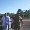 Wakil Gubernur Kepulauan Riau Nyanyang Haris Pratamura saat meninjau Waduk Sei Jago yang berada di Kecamatan Bintan Utara, Kabupaten Bintan, Senin (06/04) F-Kominfo Kepri 