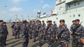 Koarmada I menggelar Apel Kesiapan Pasukan di Dermaga Pondok Dayung Jakarta, pada Senin (20/04/2026) sebagai bagian dari rangkaian Latihan Operasi Laut Gabungan (Latopslagab) TNI AL Tahun 2026.