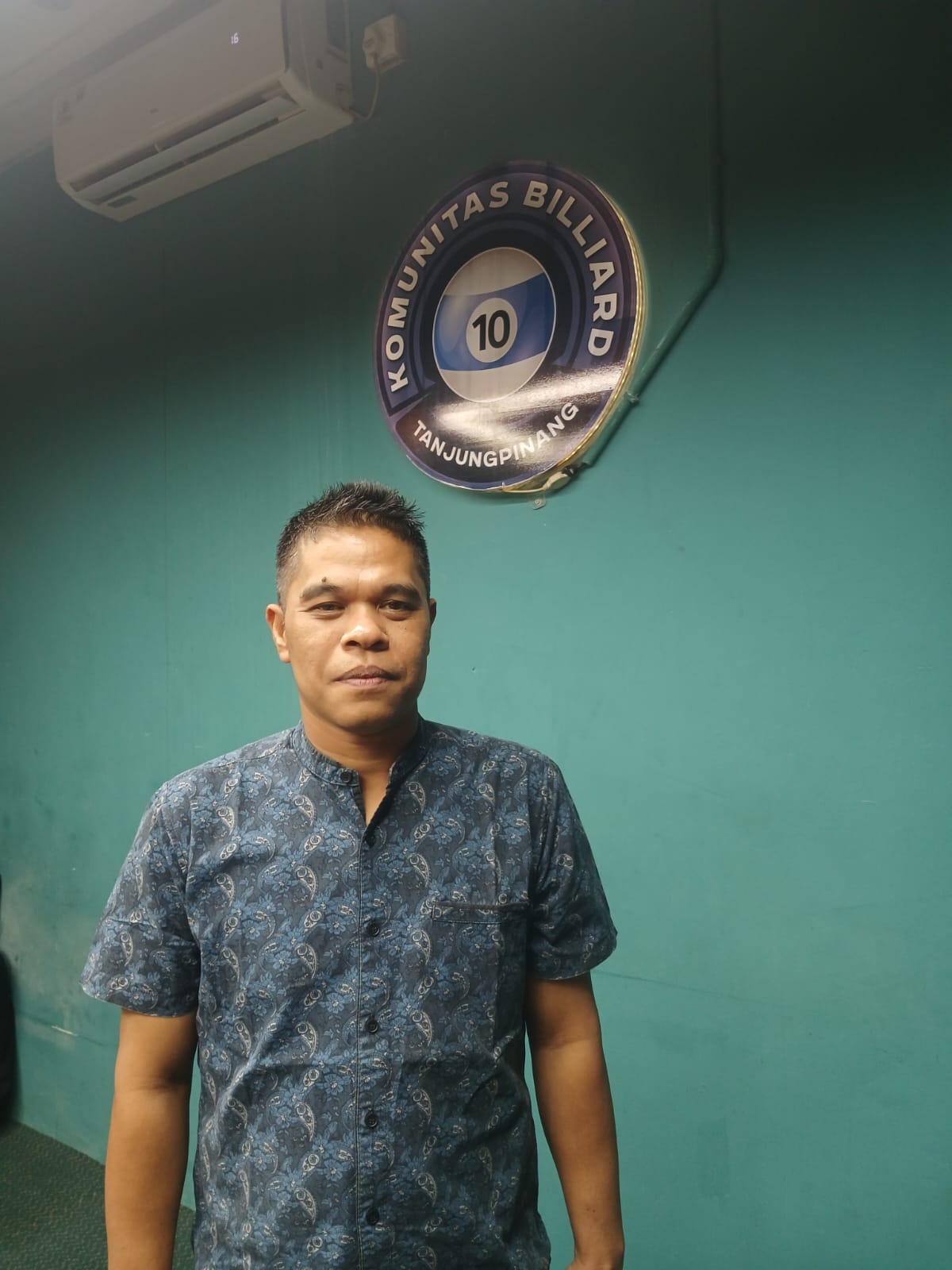 Alamsyah Nasution, Ketua Komunitas Biliar Tanjungpinang.F-Kepr.info