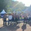Anggota Polsek Tanjungpinang Kota dan Polresta Tanjungpinang saat melakukan pengamanan Pawai Ta'aruf MTQH tingkat Kota Tanjungpinang, Senin (27/04). F-Kepri.info.