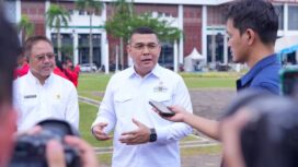 Wakil Menteri (Wamen) ATR/Wakil Kepala (Waka) BPN, Ossy Dermawan, dalam Apel Kesiapsiagaan Penanggulangan Karhutla Tahun 2026 di Kalimantan Barat, Kamis (16/04/2026).