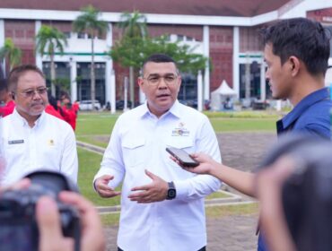 Wakil Menteri (Wamen) ATR/Wakil Kepala (Waka) BPN, Ossy Dermawan, dalam Apel Kesiapsiagaan Penanggulangan Karhutla Tahun 2026 di Kalimantan Barat, Kamis (16/04/2026).