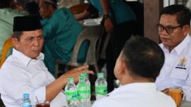 Gubernur Ansar saat berdiskusi dengan Ketua Kadin Kepri, Sabtu (28/03). F-Kominfo Kepri 