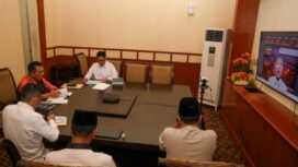 Gubernur Ansar menghadiri webinar Tourism Under Fire: Menyoroti Kerentanan Sektor Wisata Akibat Eskalasi Konflik Perang Internasional digelar Ikatan Alumni NHI Bandung, Senin (16/3/2026). F-Kominfo Kepri 