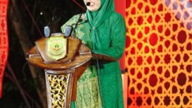 Sekdaprov Kepri saat membuka MTQH tingkat Kota Tanjungpinang, Senin (27/04) malam. F-Kominfo Kepri 