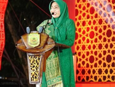 Sekdaprov Kepri saat membuka MTQH tingkat Kota Tanjungpinang, Senin (27/04) malam. F-Kominfo Kepri 