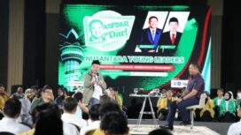 Menteri Agraria dan Tata Ruang/Kepala Badan Pertanahan Nasional (ATR/BPN), Nusron Wahid, menjadi narasumber dalam acara Nusantara Young Leaders pada sesi “Total Politik” yang digelar di Banyumas, Jawa Tengah, Sabtu (25/04/2026).