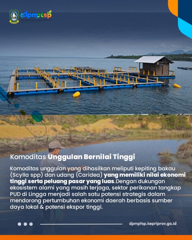 
					Kabupaten Lingga menawarkan peluang investasi yang kuat dari sektor Perairan Umum Darat (PUD).