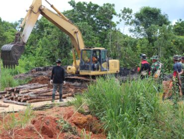 Kodim 0315/Tanjungpinang Bangun Jembatan Garuda di Bintan, Wujud Dukungan Program Nasional dari Presiden RI