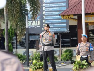 Kapolresta Tanjungpinang Pimpin Apel Kesiapan Pengamanan Hari Raya IdulAdha 1447 H di lapangan Bhayangkara Mapolresta Tanjungpinang. Selasa (26/05/2026)