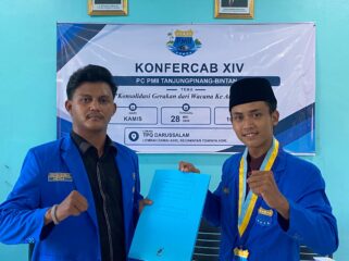 Muhammad Al Mujrin resmi terpilih secara aklamasi sebagai Ketua Pengurus Cabang (PC) PMII Tanjungpinang-Bintan periode 2026–2027.