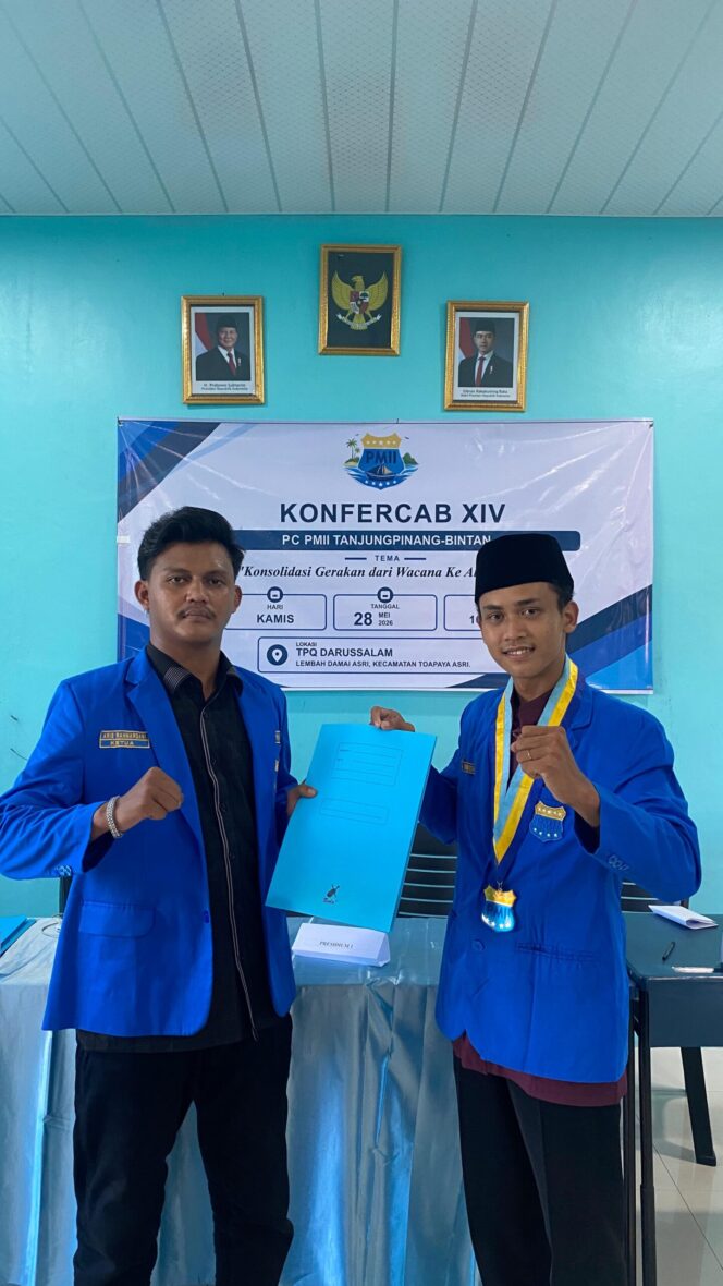 
					Muhammad Al Mujrin resmi terpilih secara aklamasi sebagai Ketua Pengurus Cabang (PC) PMII Tanjungpinang-Bintan periode 2026–2027.